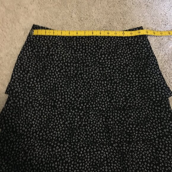 Vintage Made in Canada Whimsical Black and White Tiered Skirt - Picture 13 of 16
